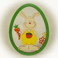 Zajíček s mrkví malovaný